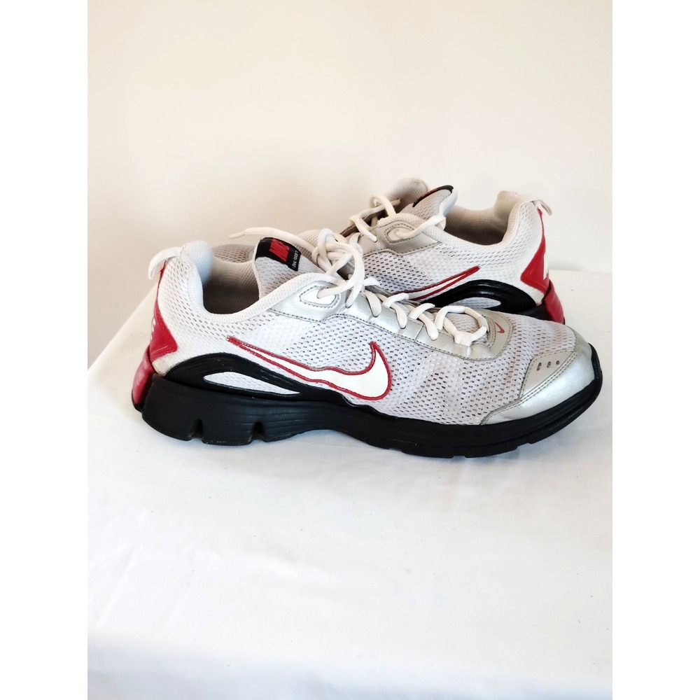Nike Air Max Torch 3 Men 10 Silver Red Black Running Athletic Training Sneakers